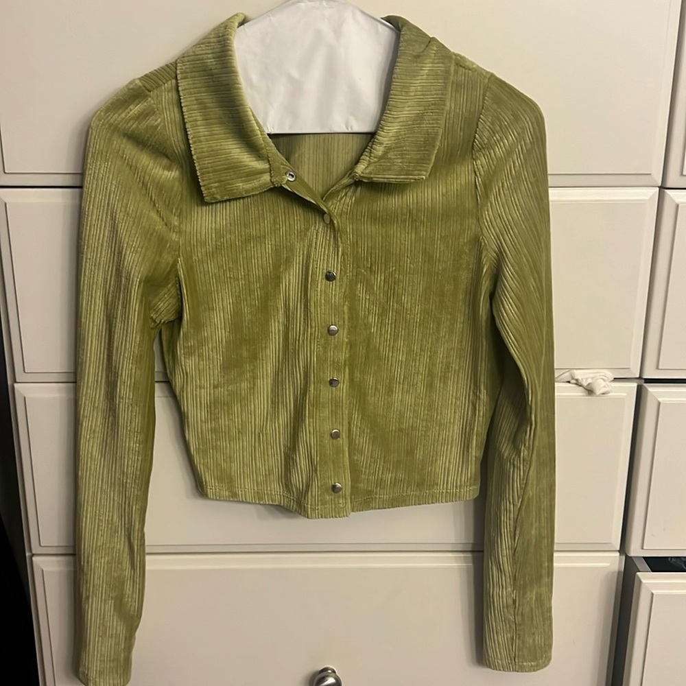 PacSun Velvet Snap Top